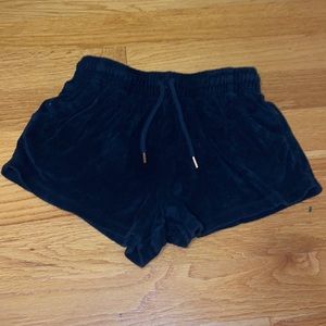 Jolyn black terry cloth shorts